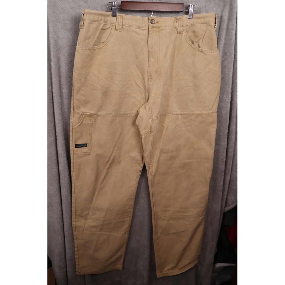 Arborwear Mens Tan Cotton Canvas Double Knee Work Pants 40x34 QAW-01C USA